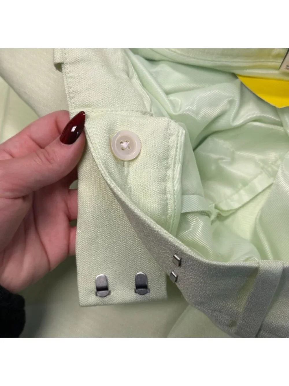 NWT Banana Republic Petite Lime Green Pantsuit Set Blazer & Trousers 4